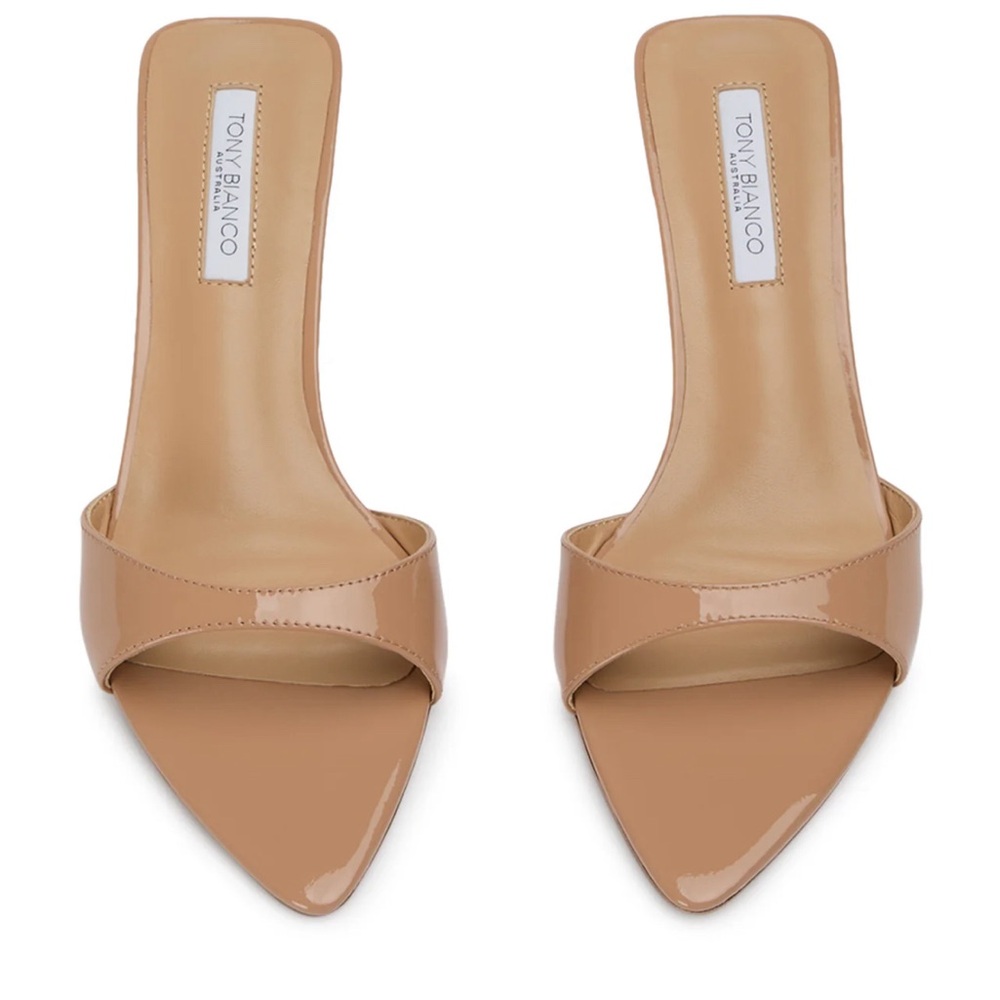 BRAND NEW Tony Bianco open-toed mule patent leather style size 8